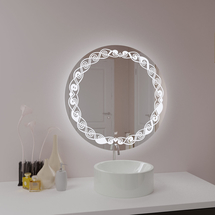 Зеркало Милания Гранат 700х700, с подсветкой, MLC-1-02-0030 - фото, отзывы, цена