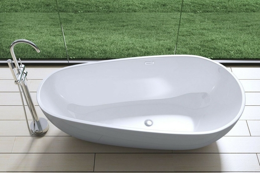 Акриловая ванна Art & Max 167х85 AM-506-1670-845 отдельностоящая со сливом-переливом - фото, отзывы, цена