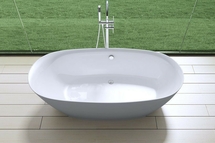Акриловая ванна Art & Max 180х84 AM-527-1800-835 отдельностоящая со сливом-переливом - фото, отзывы, цена
