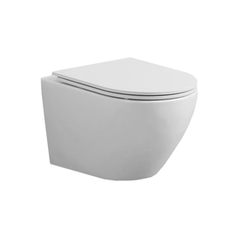 Унитаз подвесной CeramaLux 2197 безободковый, горизонтальный выпуск - фото, отзывы, цена