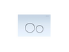 Панель смыва Aquatek Белая ободок хром (клавиши круглые) KDI-0000015 - фото, отзывы, цена