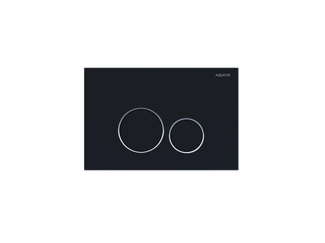Панель смыва Aquatek Черная матовая ободок хром (клавиши круглые) KDI-0000020 - фото, отзывы, цена