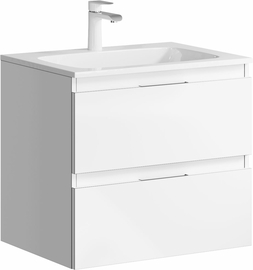 Подвесная тумба с умывальником Aqwella Accent 60 см, цвет белый - фото, отзывы, цена