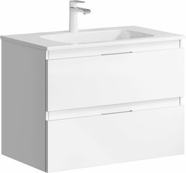 Подвесная тумба с умывальником Aqwella Accent 75 см, цвет белый - фото, отзывы, цена