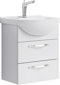 Подвесная тумба Aqwella Allegro 50 см, 2 ящика, цвет белый - фото, отзывы, цена