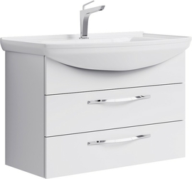 Тумба подвесная Aqwella Allegro 85 см, цвет белый - фото, отзывы, цена