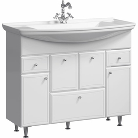 Напольная тумба Aqwella Barcelona 105 см, цвет белый - фото, отзывы, цена