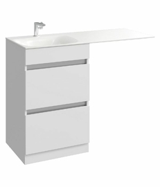 Напольная тумба Aqwella Forma 115 см, левая, цвет белый - фото, отзывы, цена