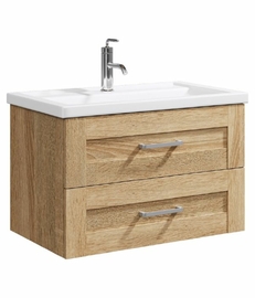 Подвесная тумба Aqwella Foster 80 см, цвет дерево светлое - фото, отзывы, цена