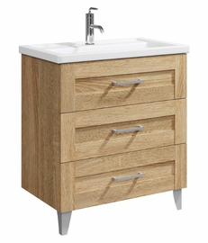 Напольная тумба Aqwella Foster 80 см, цвет дерево светлое - фото, отзывы, цена