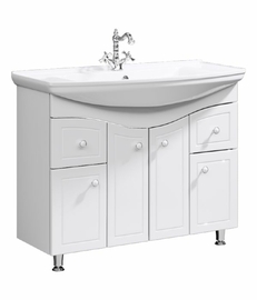 Напольная тумба Aqwella Franchesca 105 см, цвет белый - фото, отзывы, цена