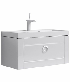 Подвесная тумба Aqwella Infinity 80 см, цвет белый - фото, отзывы, цена