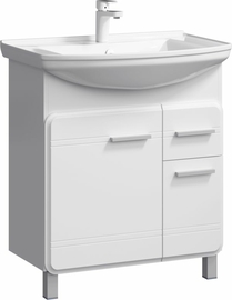 Напольная тумба Aqwella Corsica 75 см, цвет белый - фото, отзывы, цена