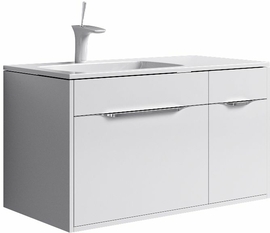 Подвесная тумба левая Aqwella Malaga 90 см, цвет белый - фото, отзывы, цена