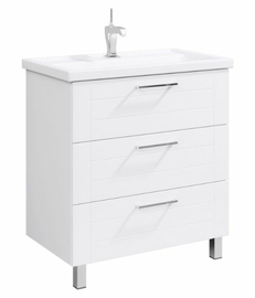 Напольная тумба Aqwella Manchester 80 см, цвет белый - фото, отзывы, цена