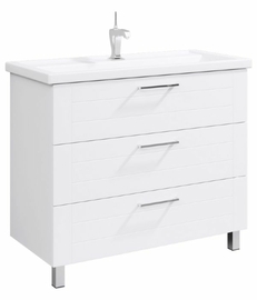 Напольная тумба Aqwella Manchester 100 см, цвет белый - фото, отзывы, цена