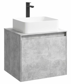 Подвесная тумба Aqwella Mobi 60 см, цвет бетон светлый - фото, отзывы, цена