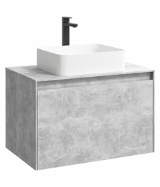 Подвесная тумба Aqwella Mobi 80 см, цвет бетон светлый - фото, отзывы, цена