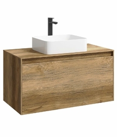 Подвесная тумба Aqwella Mobi 100 см, цвет дерево тёмное - фото, отзывы, цена