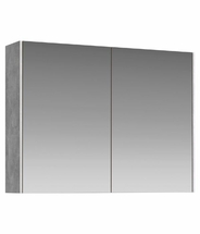 Зеркальный шкаф Aqwella Mobi 80 см, цвет бетон светлый - фото, отзывы, цена