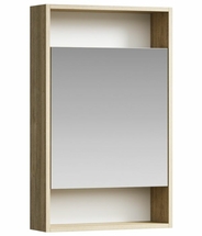 Зеркальный шкаф Aqwella City 50 см, цвет дерево тёмное - фото, отзывы, цена