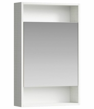 Зеркальный шкаф Aqwella City 50 см, цвет дерево светлое - фото, отзывы, цена