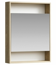 Зеркальный шкаф Aqwella City 60 см, цвет дерево тёмное - фото, отзывы, цена