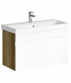 Подвесная тумба Aqwella Smart 80 см, цвет дерево тёмное - фото, отзывы, цена