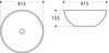 Раковина накладная Art & Max AM-104, цвет белый, 415х415х155 - фото, отзывы, цена