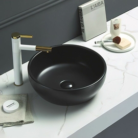 Раковина накладная Art & Max AM-109-MB, цвет черный матовый, 410х410х145 - фото, отзывы, цена