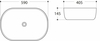 Раковина накладная Art & Max AM-5006, цвет белый, 590х405х145 - фото, отзывы, цена
