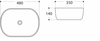 Раковина накладная Art & Max AM-5006-X, цвет белый, 480х350х140 - фото, отзывы, цена