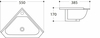 Раковина угловая Art & Max AM-7012-COR, цвет белый, 550х385х170 - фото, отзывы, цена