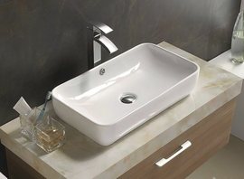 Раковина накладная Art & Max AM-7090-B, цвет белый, 600х340х130 - фото, отзывы, цена