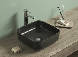 Раковина накладная Art & Max AM-78110-MB, цвет черный матовый, 385х385х135 - фото, отзывы, цена