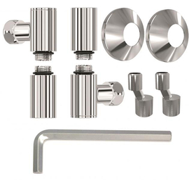 Комплект подключения Terminus 46300743 с круглыми вентилями, хром - фото, отзывы, цена