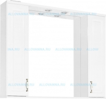Зеркальный шкаф Style Line Олеандр-2 100/С белый - фото, отзывы, цена