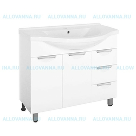 Тумба напольная Style Line Жасмин 100 и раковина Эльбрус 100 - фото, отзывы, цена