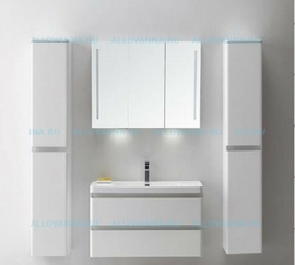 Тумба BelBagno ENERGIA-N 90 и Раковина BelBagno Ancona-N/Energia-N, Bianco Lucido - фото, отзывы, цена