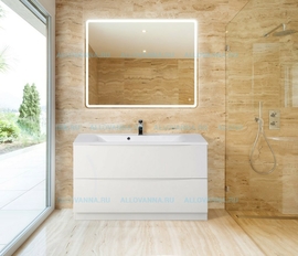 Тумба напольная BelBagno MARINO 100 и Раковина BelBagno MARINO, Bianco Lucido - фото, отзывы, цена