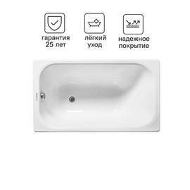 Чугунная ванна Luxus White 120х70, LW12070 - фото, отзывы, цена