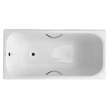 Чугунная ванна Luxus White 140x70 с отверстиями для ручек - фото, отзывы, цена