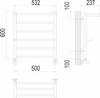 Полотенцесушитель водяной Terminus Анкона П6 500х600 - фото, отзывы, цена