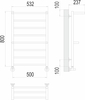 Полотенцесушитель водяной Terminus Анкона П8 500х800 - фото, отзывы, цена