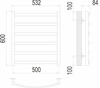 Полотенцесушитель водяной Terminus Атланта+ П6 500х600 - фото, отзывы, цена