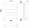 Полотенцесушитель водяной Terminus Евромикс П6 500х600 - фото, отзывы, цена
