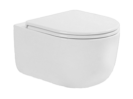 Унитаз подвесной Charus Elmo безободковый, с сиденьем микролифт, смыв торнадо, белый, EWC700-129W - фото, отзывы, цена