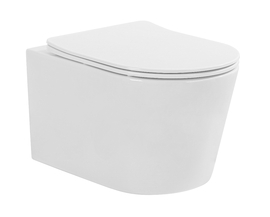 Унитаз подвесной Charus Infinito безободковый, с сиденьем микролифт, белый, EWC700-130W - фото, отзывы, цена