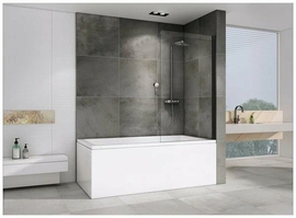 Душевая шторка на ванну Abber Immer Offen 140х80 AG71080B - фото, отзывы, цена