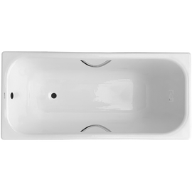 Чугунная ванна Luxus White 150x70 с отверстиями для ручек - фото, отзывы, цена